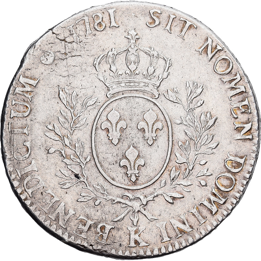 France, Louis XVI, Écu aux branches d'olivier, 1781, Bordeaux, Silver