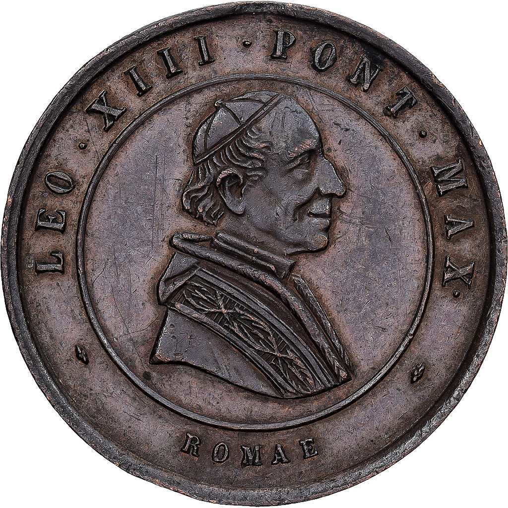 Vatikanstadt, betaalpenning, Leo XIII, 1887, Rome, Kupfer, VZ+