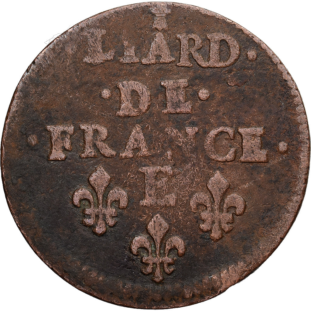 Frankrijk, Louis XIV, Liard de France au buste juvénile, deuxième type