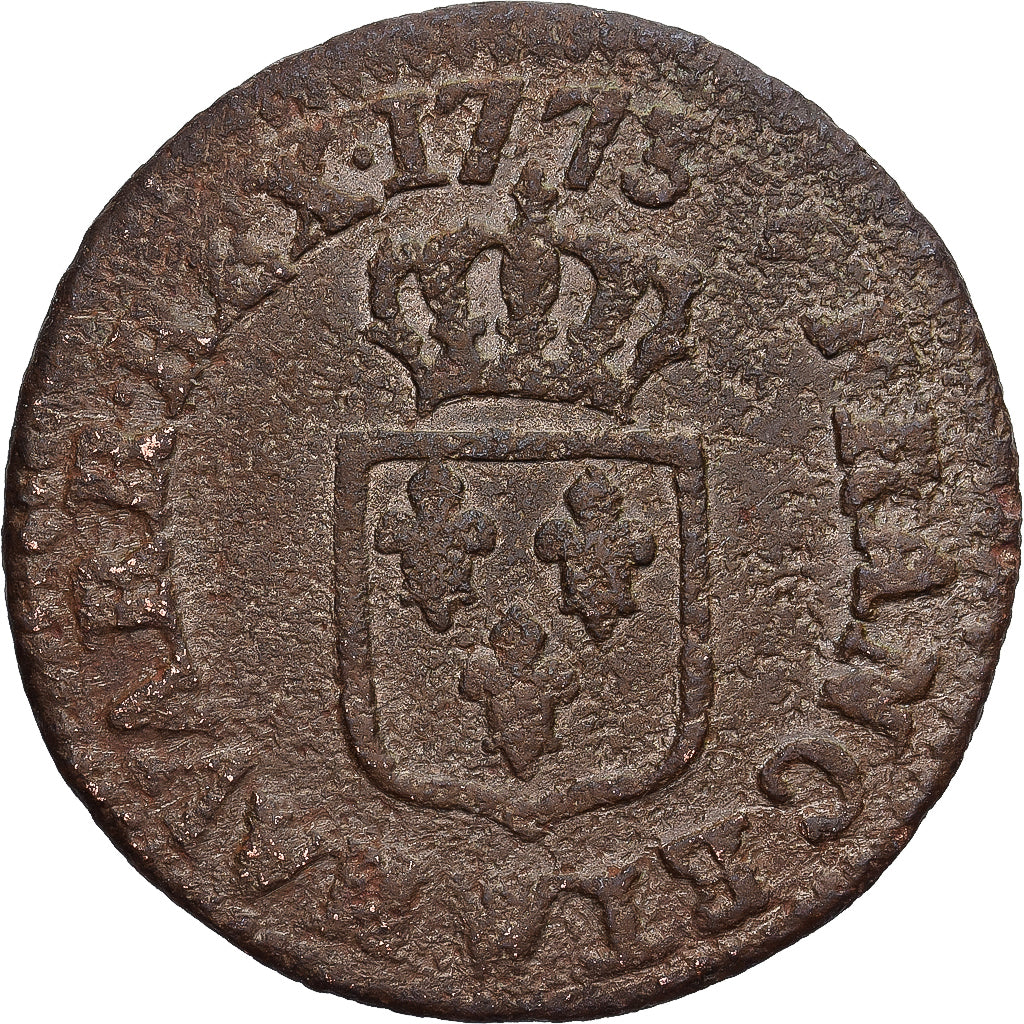 Frankrijk, Louis XV, Liard à la Vieille Tête, 1773, Lille, Koper, FR
