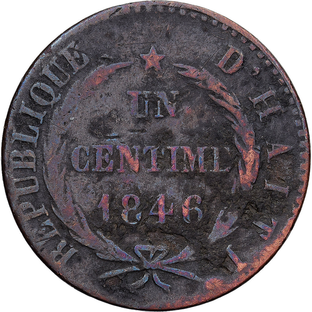 Haiti, Centime, 1846, Kupfer, SGE+, KM:24