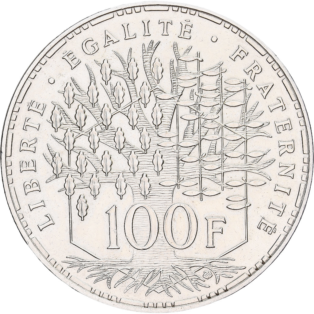 Francja, 100 Francs, Panthéon, 1982, Paris, Srebro, AU(55-58), Gadoury:898