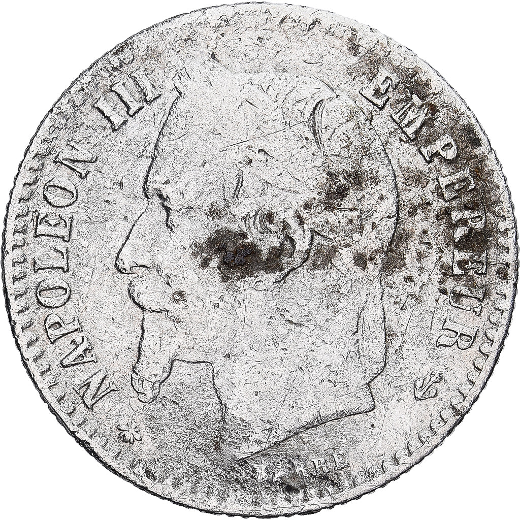 France, Napoléon III, 50 Centimes, 1867, Paris, Argent, B+, Gadoury:417