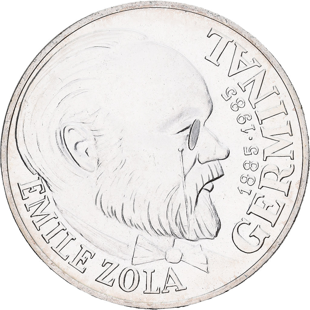 Frankreich, 100 Francs, Émile Zola - Germinal, 1985, Paris, Silber, STGL