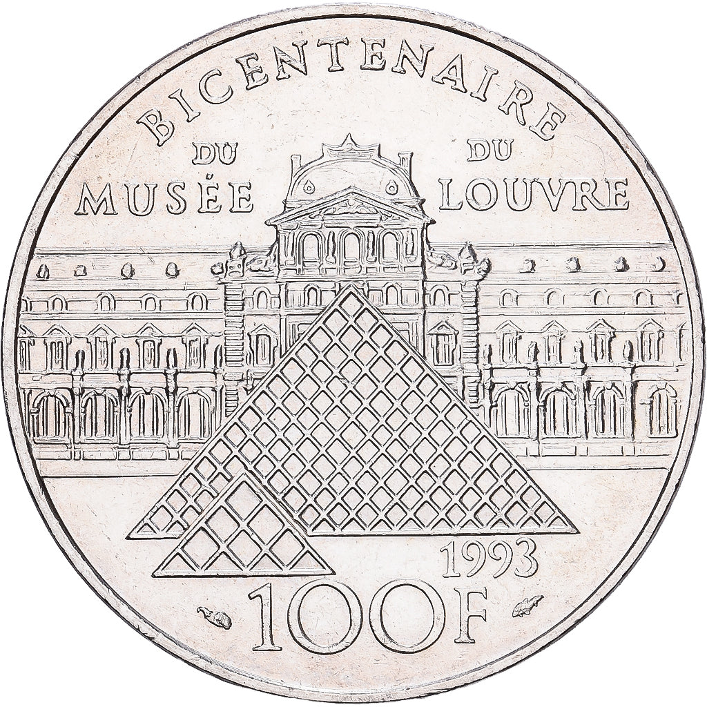 France, 100 Francs, Liberté guidant le peuple, 1993, Paris, Silver, MS(65-70)
