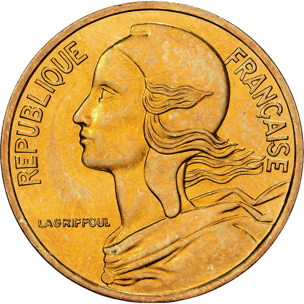 France, 5 Centimes, Marianne, 1981, Paris, Aluminum-Bronze, MS(65-70)