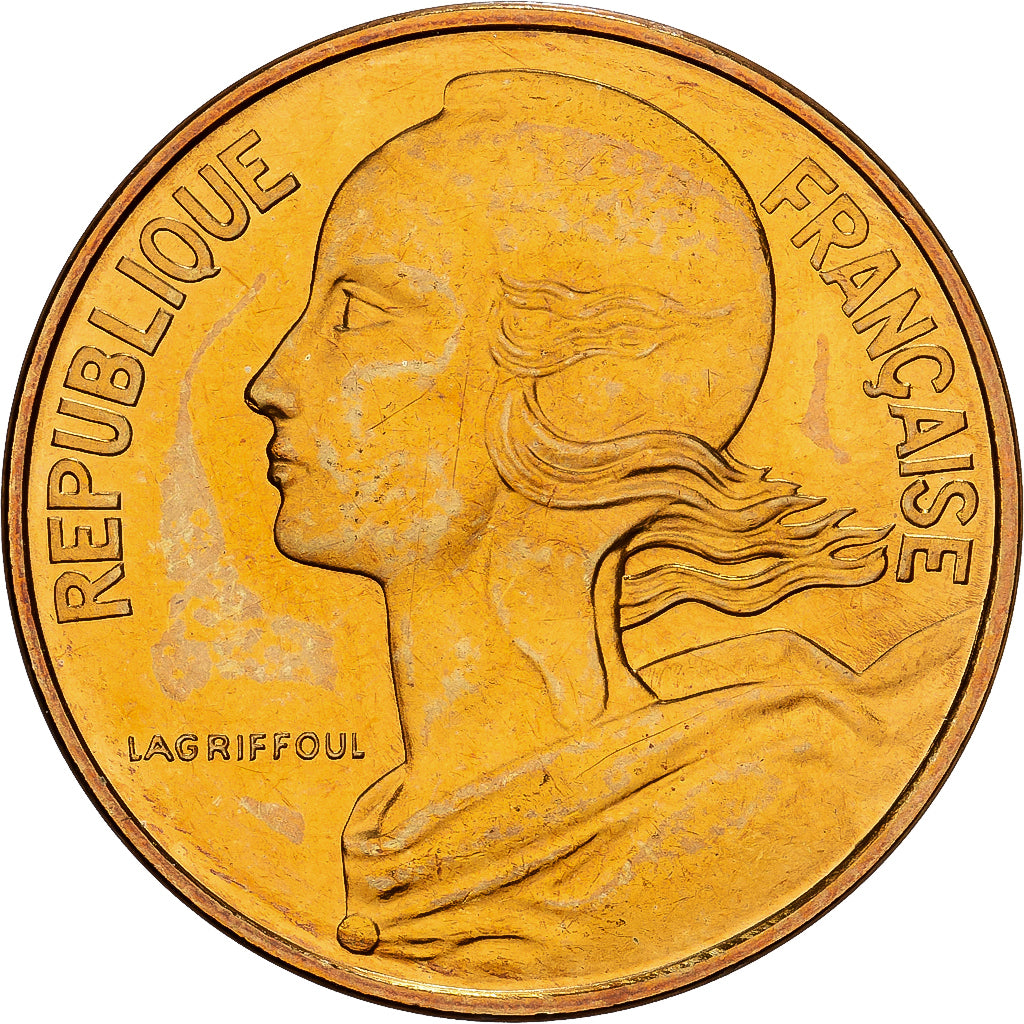 France, 10 Centimes, Marianne, 1981, Paris, Aluminum-Bronze, MS(65-70)