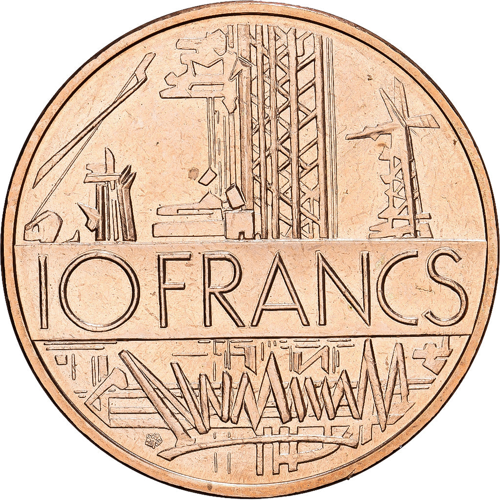 France, 10 Francs, Mathieu, 1980, Paris, Tranche A, Nickel-brass, MS(65-70)