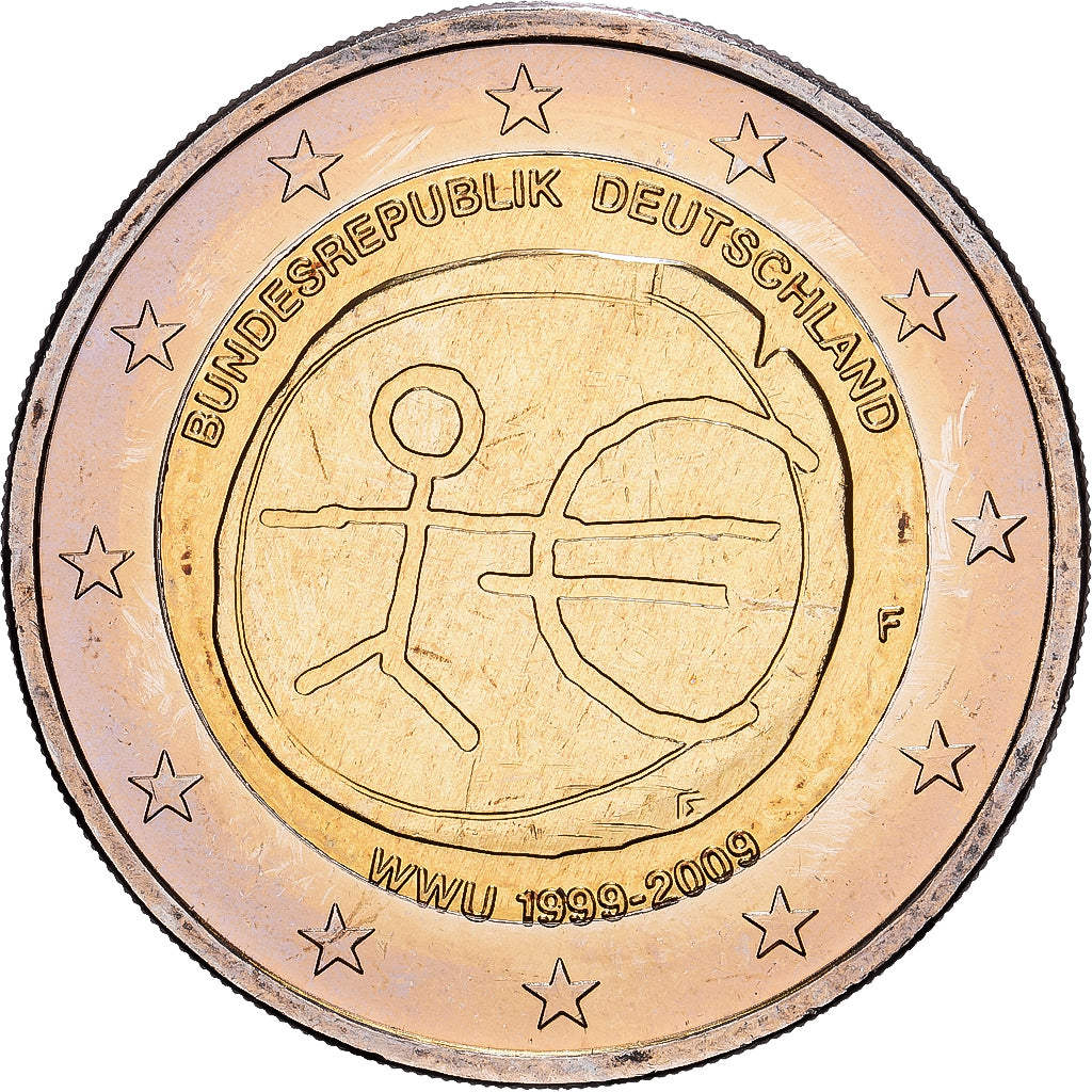 Federal Republic of Germany, 2 Euro, 10e anniversaire de l'Union économique et