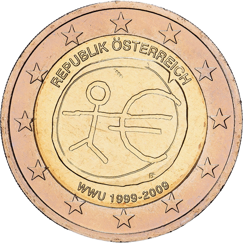 Austria, 2 Euro, 10e anniversaire de l'Union économique et monétaire