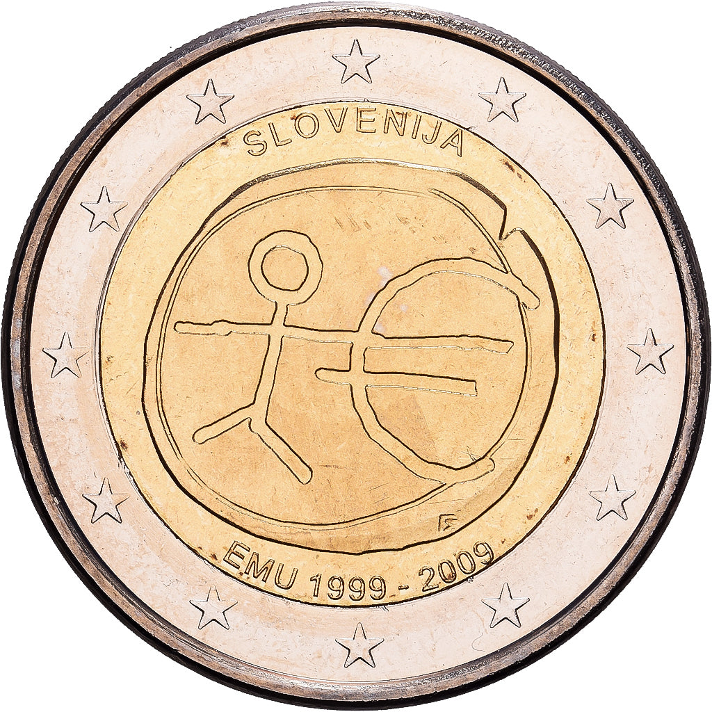 Slovenia, 2 Euro, 10e anniversaire de l'Union économique et monétaire