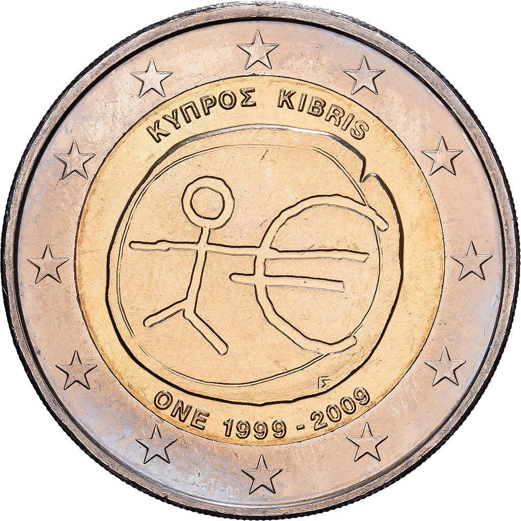 Chypre, 2 Euro, 10e anniversaire de l'Union économique et monétaire