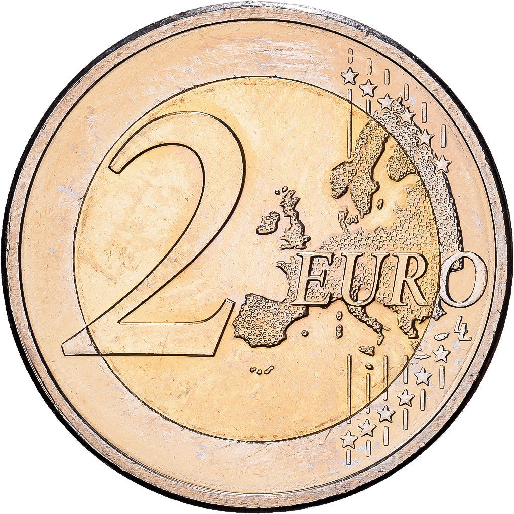 Netherlands, Beatrix, 2 Euro, 10e anniversaire de l'Union économique et