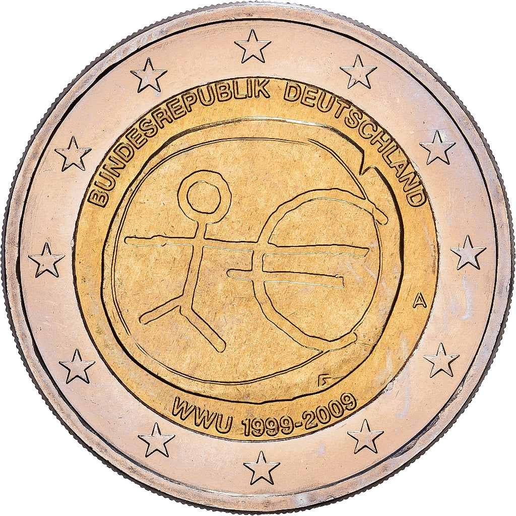 République fédérale d'Allemagne, 2 Euro, 10e anniversaire de l'Union