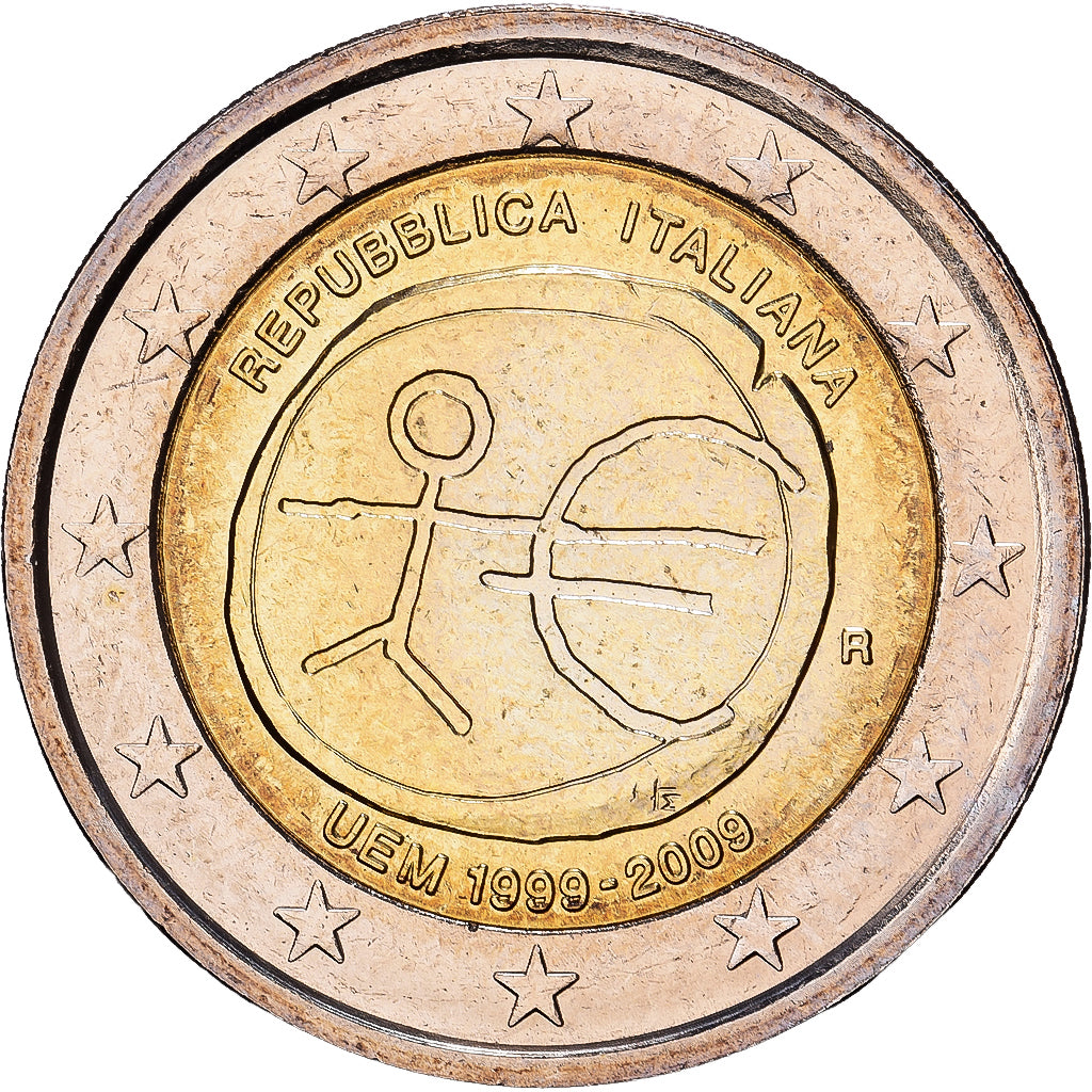 Italie, 2 Euro, 10e anniversaire de l'Union économique et monétaire