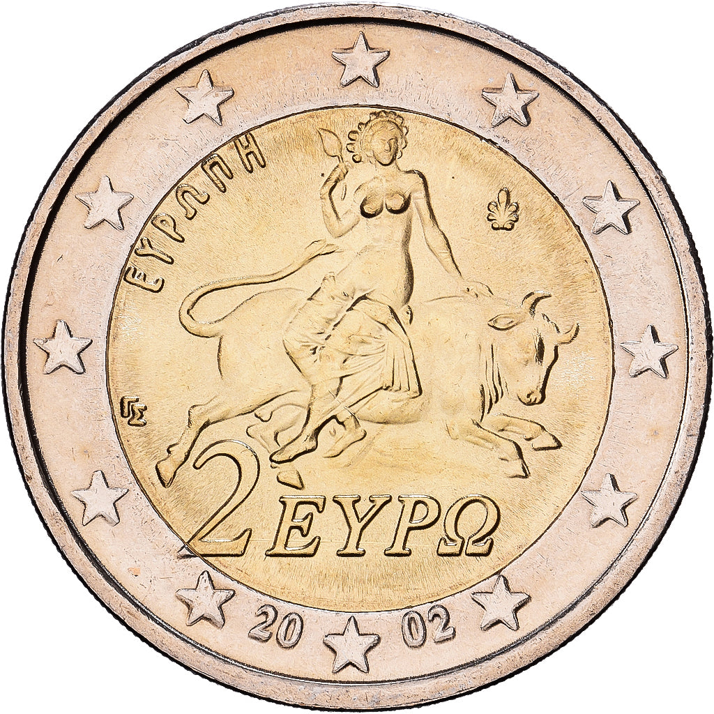 Greece, 2 Euro, 2002, Athens, Bi-Metallic, MS(60-62), KM:188