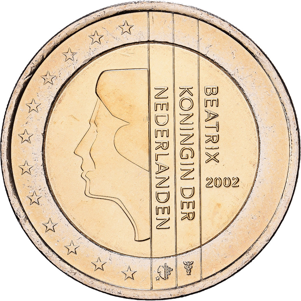 Netherlands, Beatrix, 2 Euro, 2002, Utrecht, Bi-Metallic, MS(60-62), KM:241
