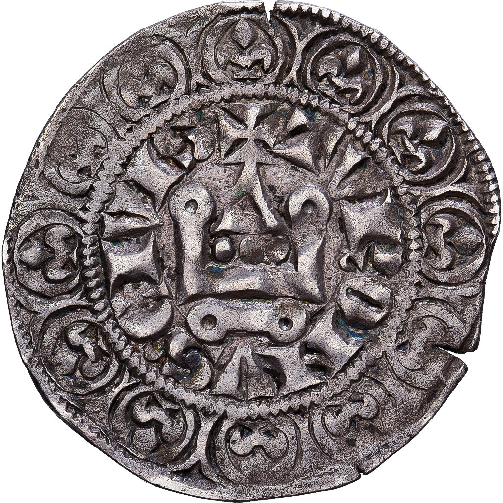 Frankreich, Philippe IV le Bel, Maille Blanche, (1285-1314), var. croissant