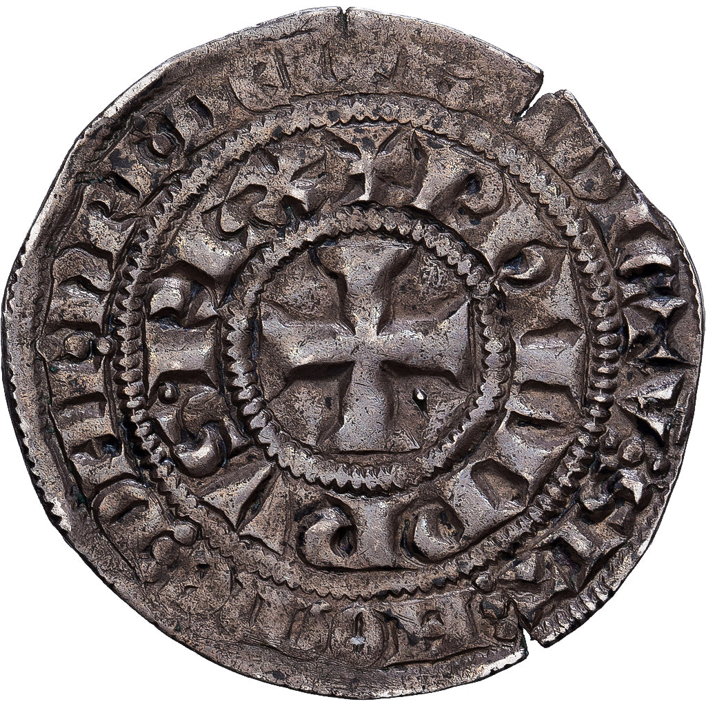 Frankreich, Philippe IV le Bel, Maille Blanche, (1285-1314), var. croissant