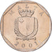 Malta, 50 Cents, 2001, Cobre - níquel, SC, KM:98