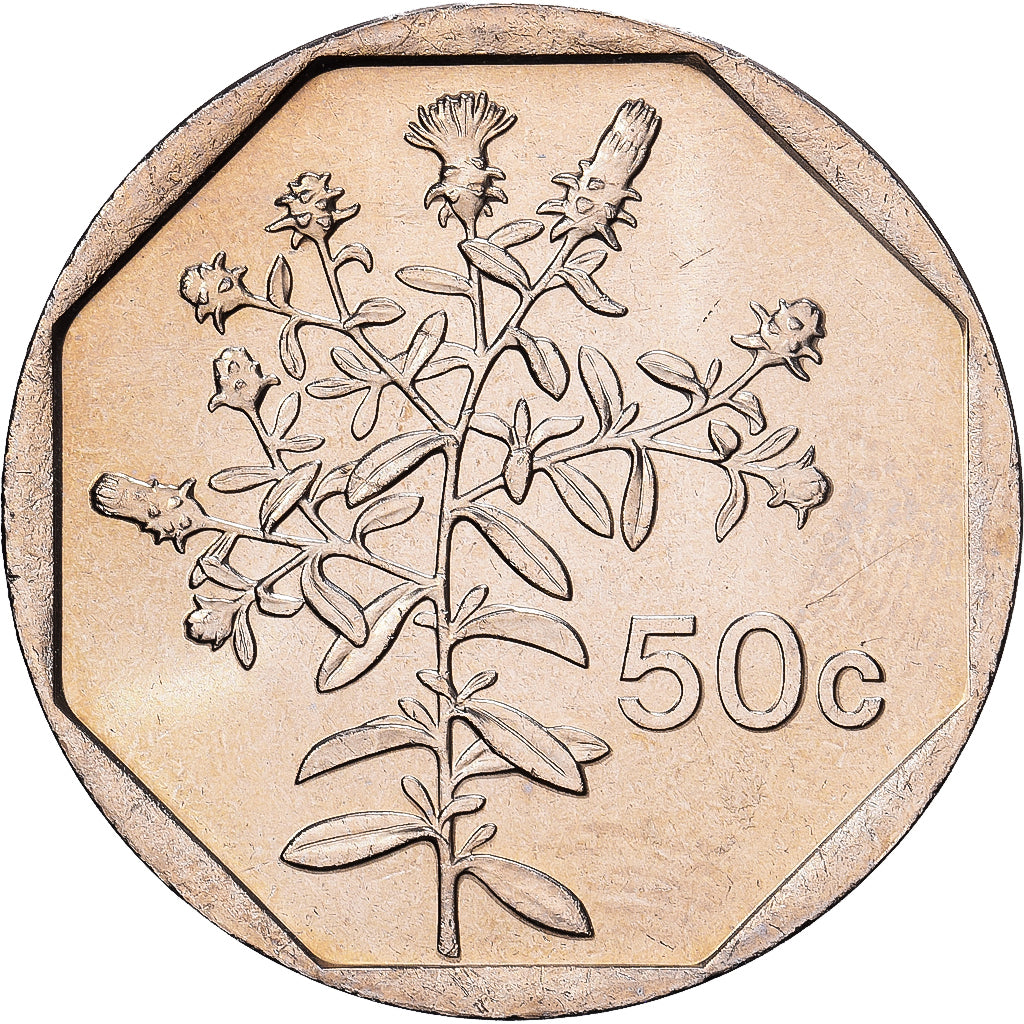 Malta, 50 Cents, 2001, Cobre - níquel, SC, KM:98
