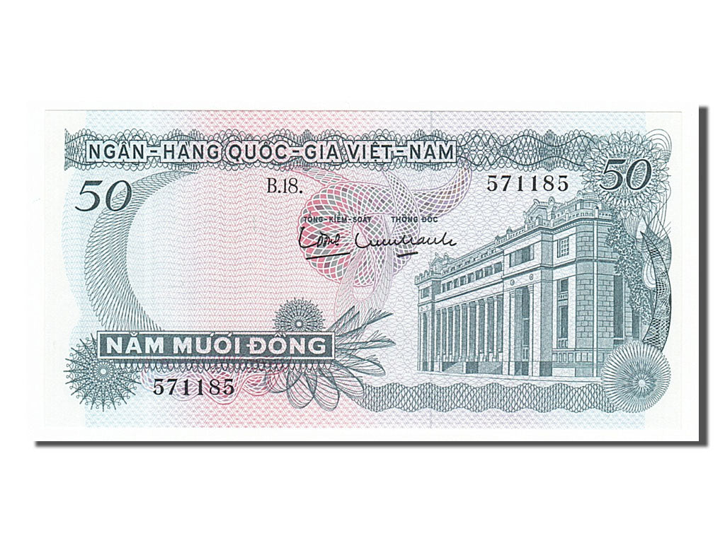 Geldschein, South Viet Nam, 50 D<ox>ng, 1969, UNZ