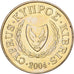 Chipre, 20 Cents, 2004, Níquel - latón, SC, KM:62.2