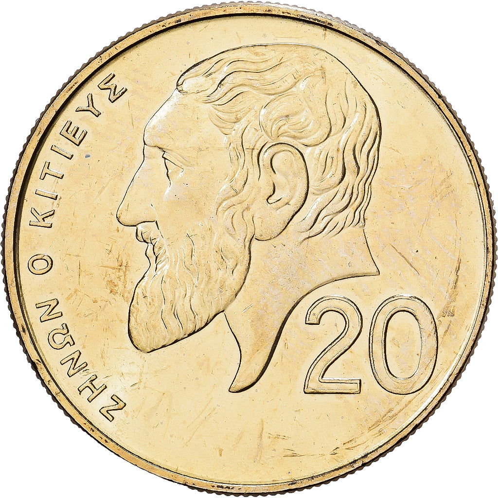 Chipre, 20 Cents, 2004, Níquel - latón, SC, KM:62.2
