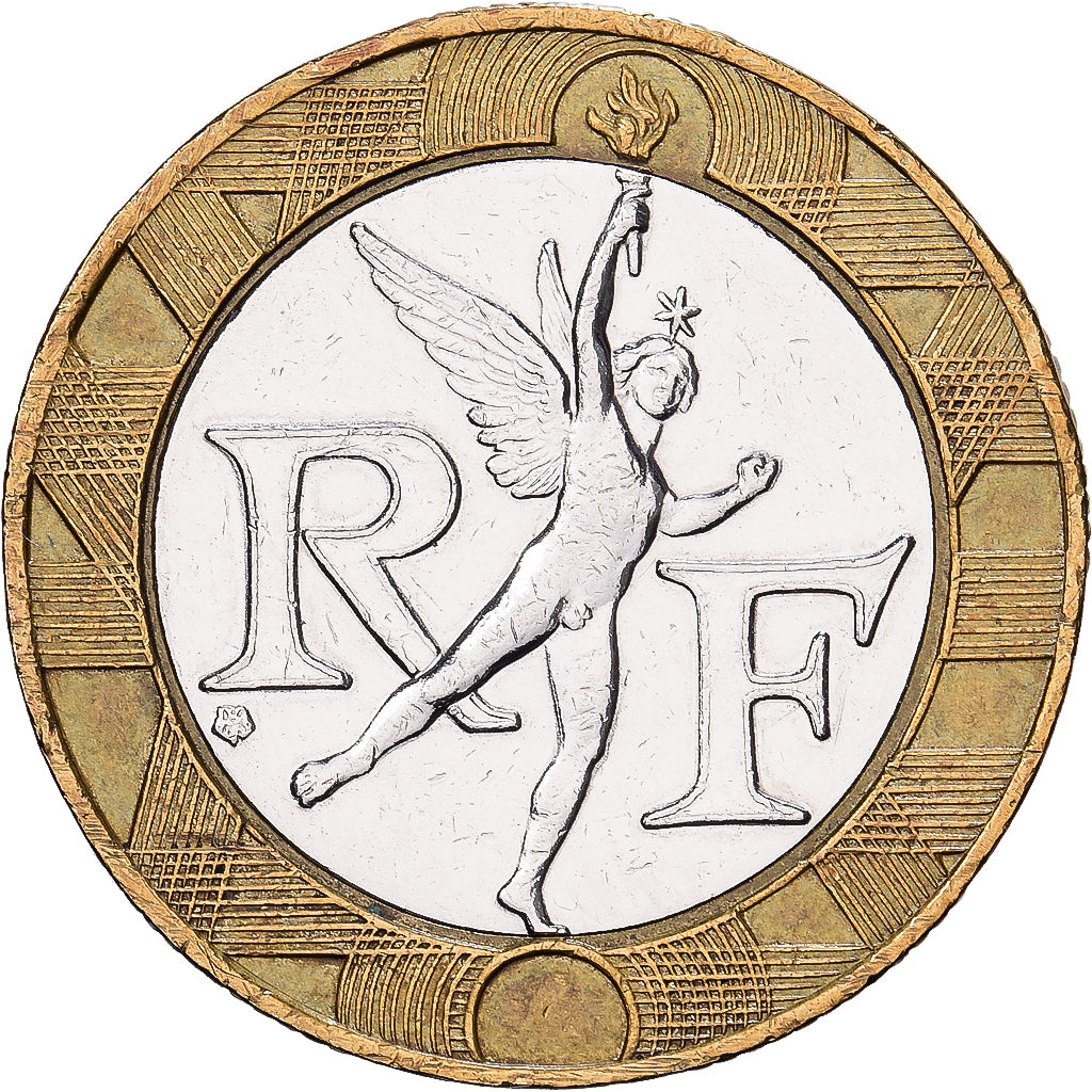 Frankrijk, 10 Francs, Génie, 1988, Paris, Bi-Metallic, PR+, Gadoury:827