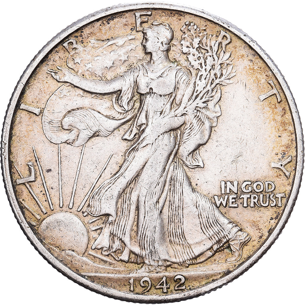 Estados Unidos da América, Half Dollar, Walking Liberty Half Dollar, 1942, U.S.