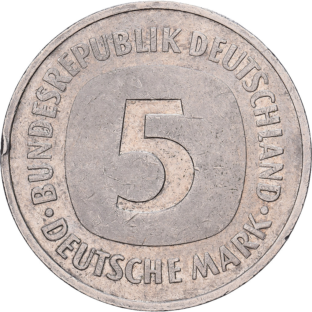 Federal Republic of Germany, 5 Mark, 1977, Munich, Copper-Nickel Clad Nickel