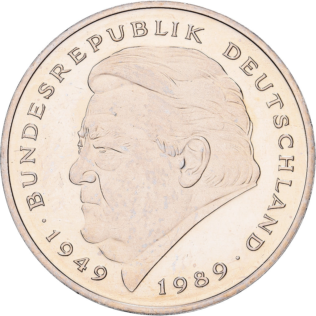 Federal Republic of Germany, 2 Mark, 1993, Stuttgart, Copper-Nickel Clad Nickel