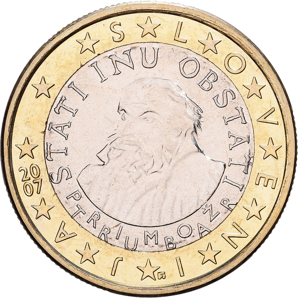 Slovénie, Euro, 2007, Bimétallique, SUP+, KM:74