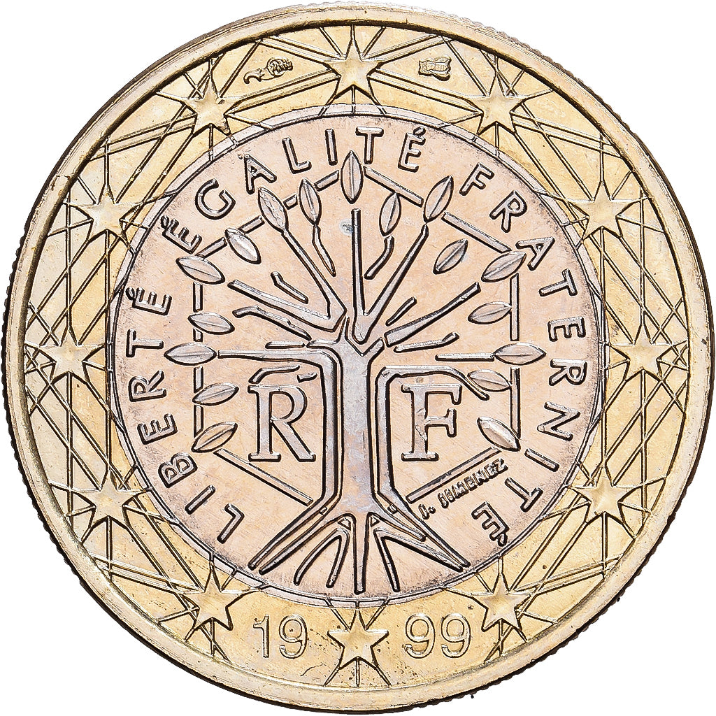 France, Euro, 1999, Paris, Bi-Metallic, MS(60-62), KM:1288