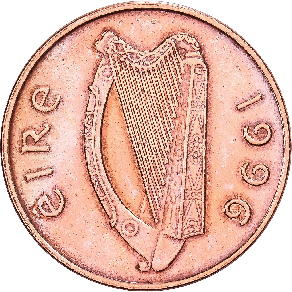 Ireland, Penny, 1996, Copper Plated Steel, AU(55-58), KM:20a