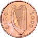 Ireland, 2 Pence, 2000, Copper Plated Steel, AU(55-58), KM:21a