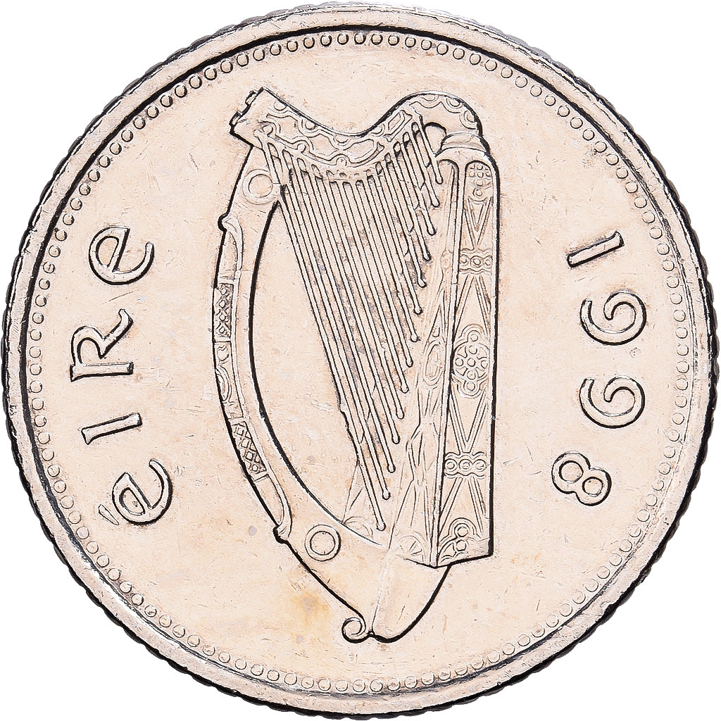 Ireland, 10 Pence, 1998, Copper-nickel, AU(55-58), KM:29