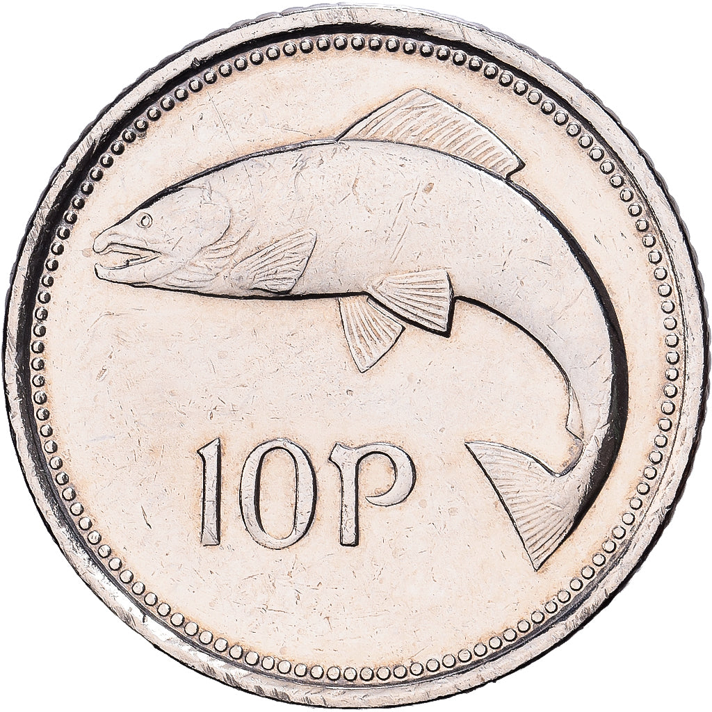 Ireland, 10 Pence, 1998, Copper-nickel, AU(55-58), KM:29