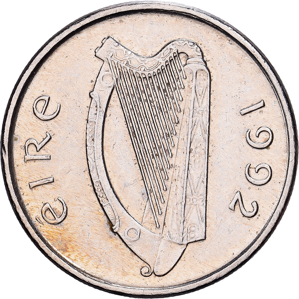 Ireland, 5 Pence, 1992, Copper-nickel, AU(55-58), KM:28