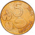 Finlândia, 5 Markkaa, 1996, Cobre-Alumínio-Níquel, AU(55-58), KM:73