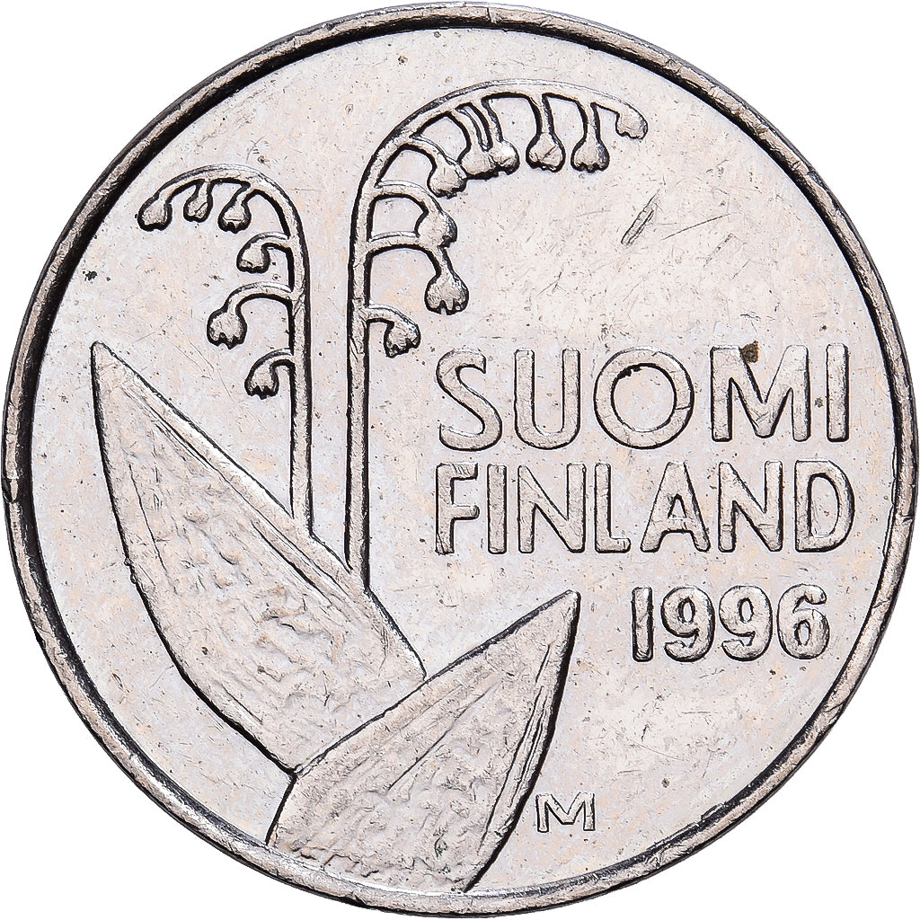 Finland, 10 Pennia, 1996, Copper-nickel, AU(55-58), KM:65