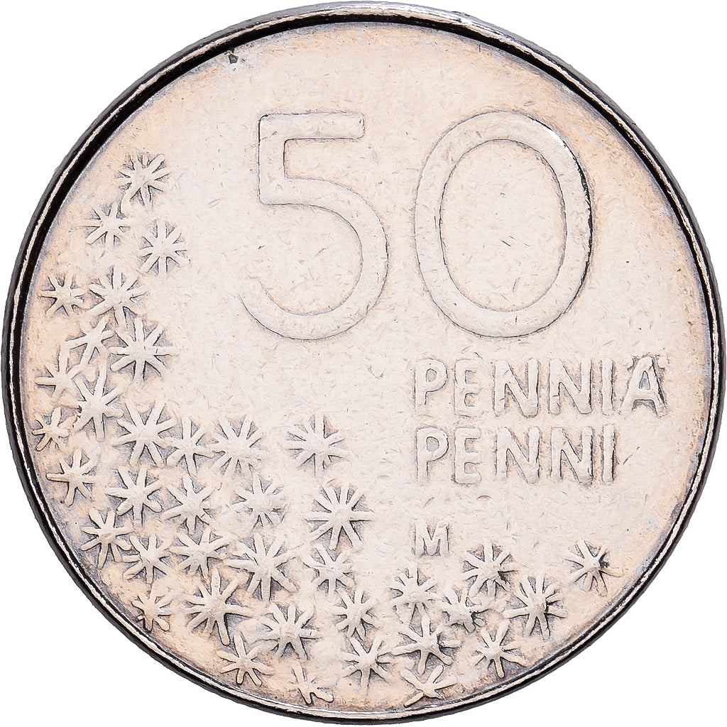 Finland, 50 Penniä, 1993, Copper-nickel, AU(55-58), KM:66