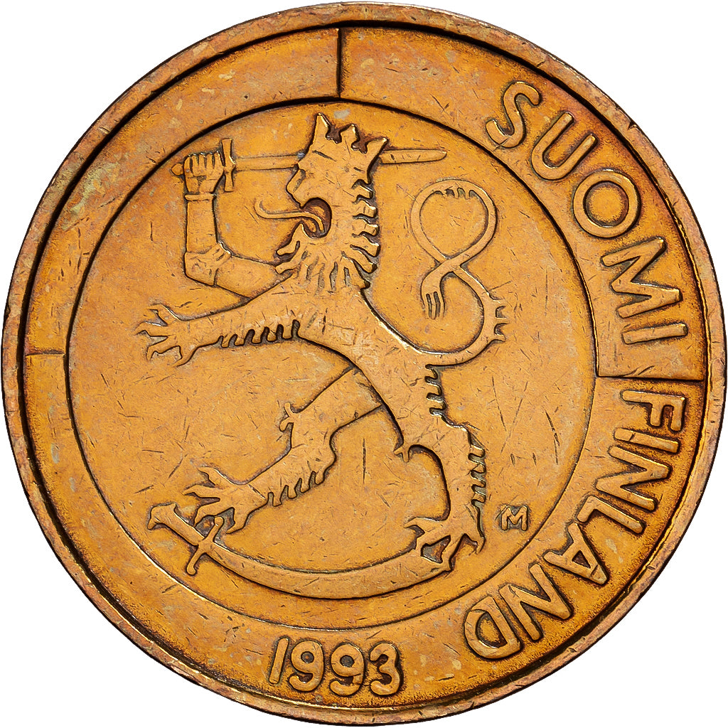 Finland, Markka, 1993, Aluminum-Bronze, AU(55-58), KM:76