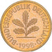 Federale Duitse Republiek, 5 Pfennig, 1998, Hamburg, Copper Plated Steel, UNC-