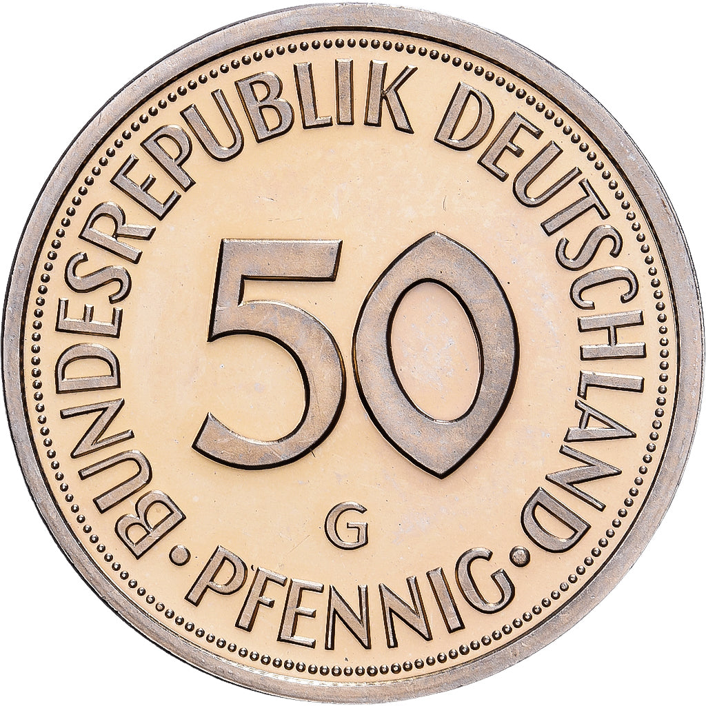 Federal Republic of Germany, 50 Pfennig, 1978, Karlsruhe, Copper-nickel, MS(64)