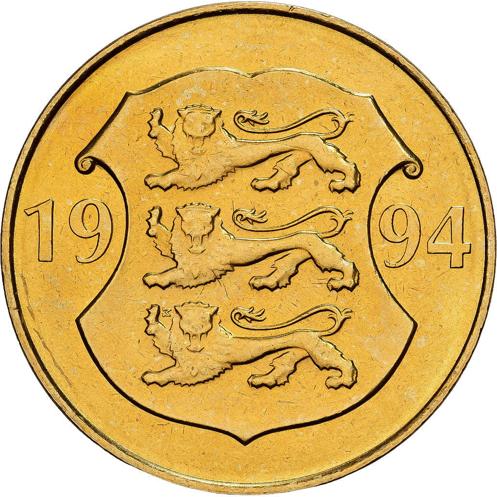 Estonia, 5 Krooni, 1994, Aluminum-Bronze, MS(60-62), KM:30