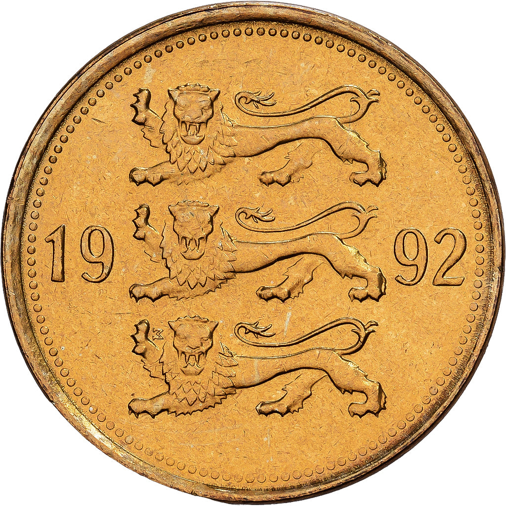 Estonia, 50 Senti, 1992, Aluminum-Bronze, MS(60-62), KM:24