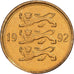 Estonia, 50 Senti, 1992, Aluminum-Bronze, MS(60-62), KM:24