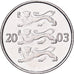 Estonia, 20 Senti, 2003, no mint, Nickel plated steel, MS(60-62), KM:23a