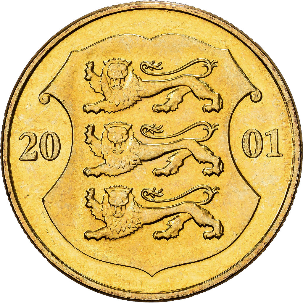 Estonia, Kroon, 2001, no mint, Aluminum-Bronze, VZ+, KM:35
